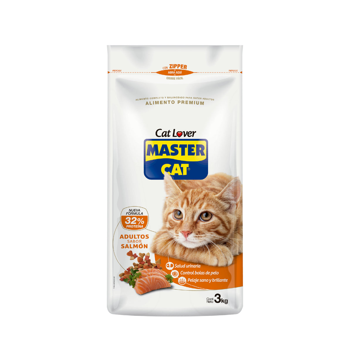 Master Cat Adulto Sabor Salmón 3 Kg