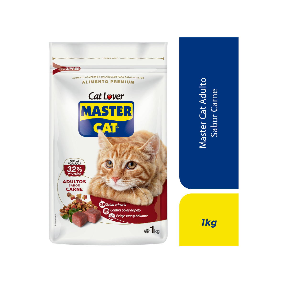 Master Cat Adulto Sabor Carne 1 Kg