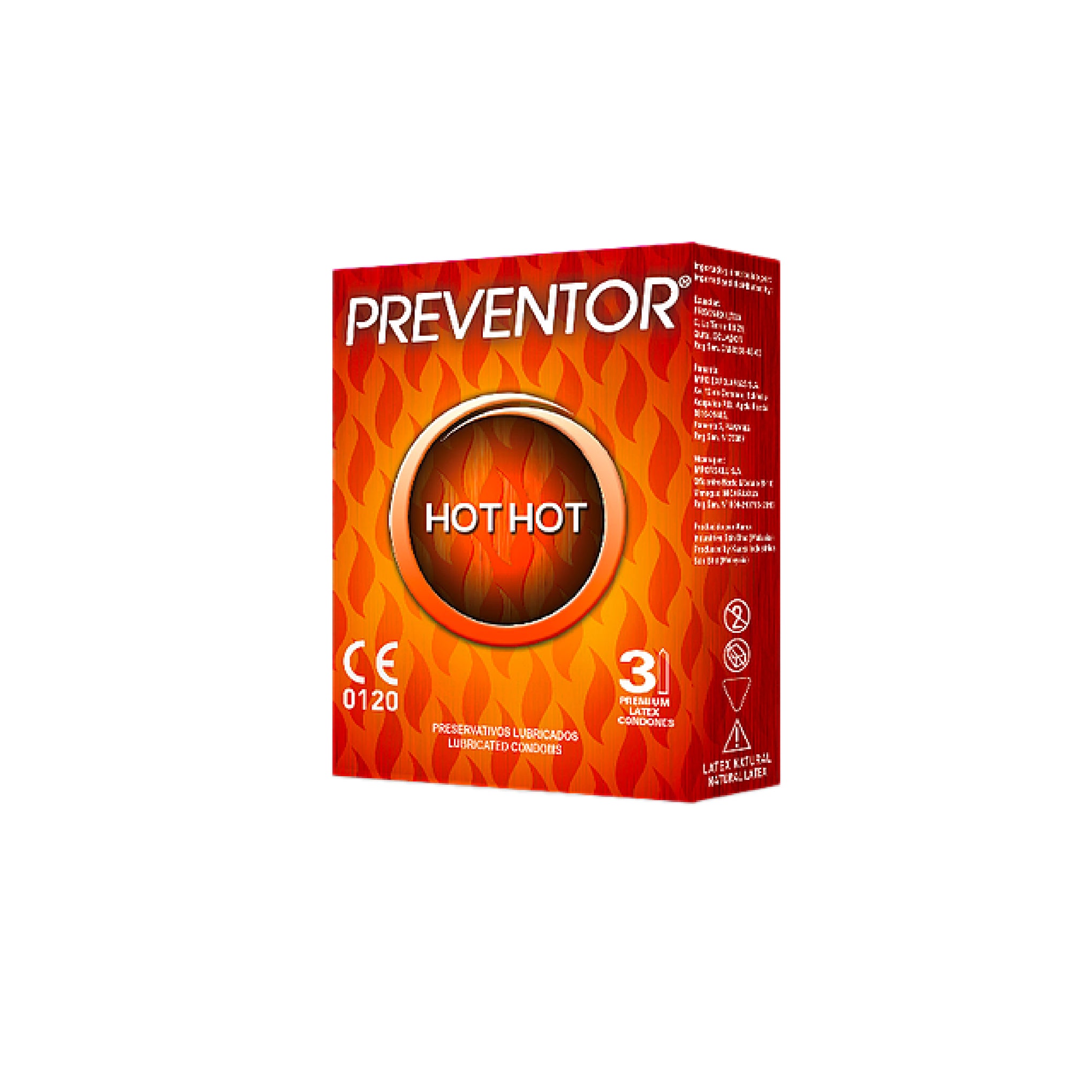 PREVENTOR PRESERVATIVOS HOT HOT 3 PACK