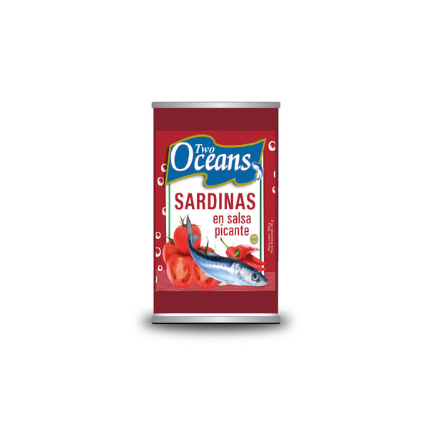TWO OCEANS SARDINAS EN SALSA DE TOMATE PICANTE 155 GR