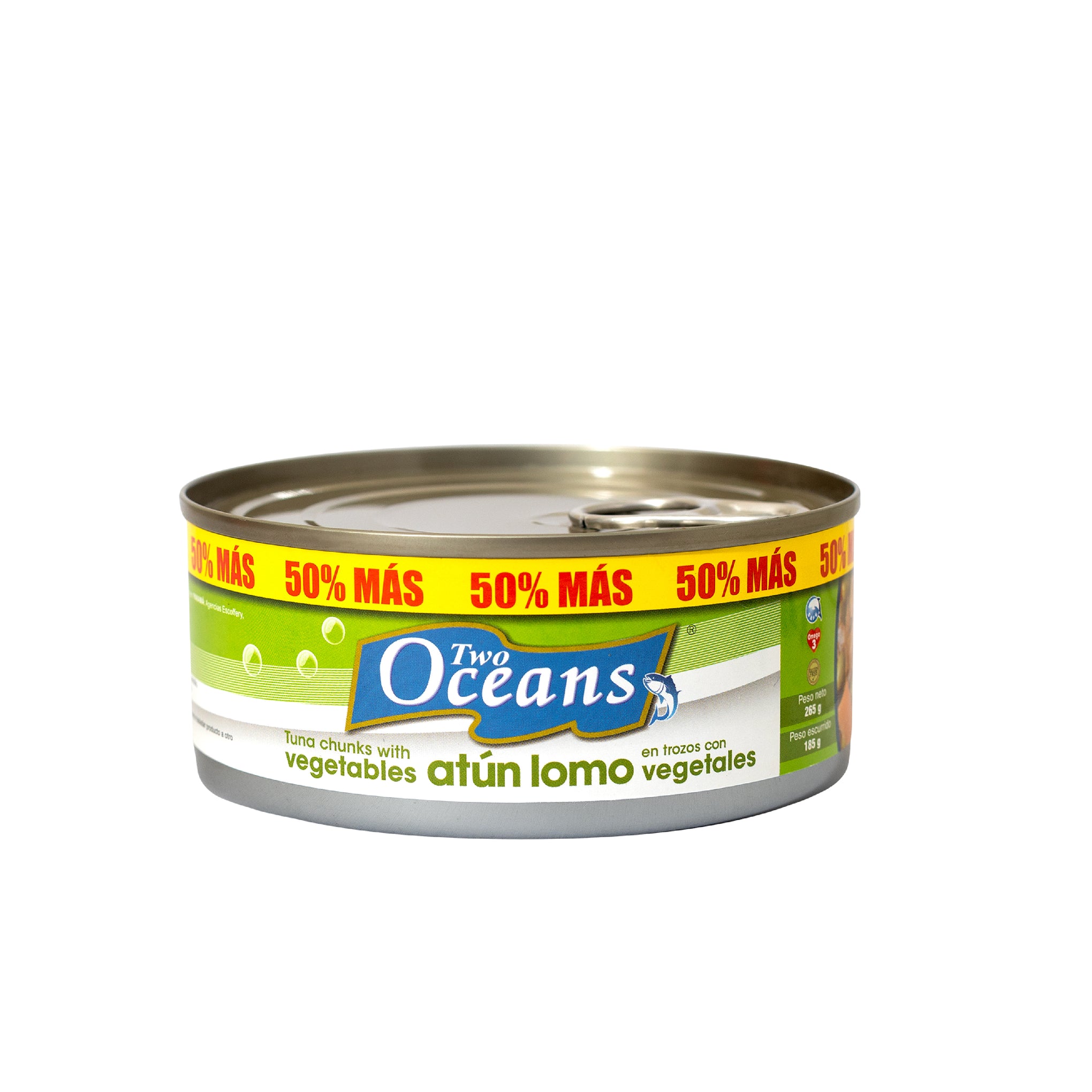 TWO OCEANS TUNA CON VEGETALES 50%+