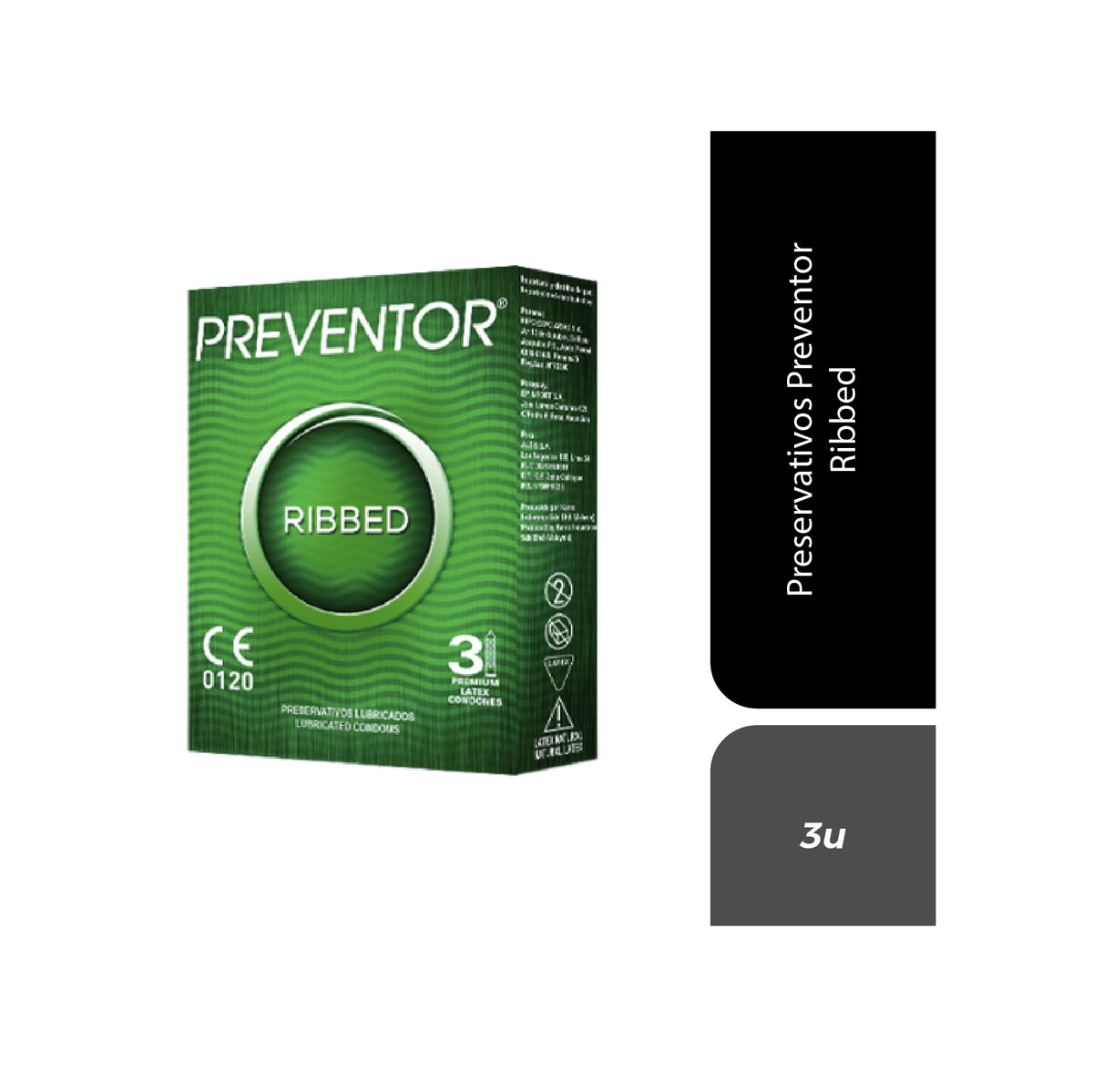Preventor Preservativos  Ribbed 3 Pack